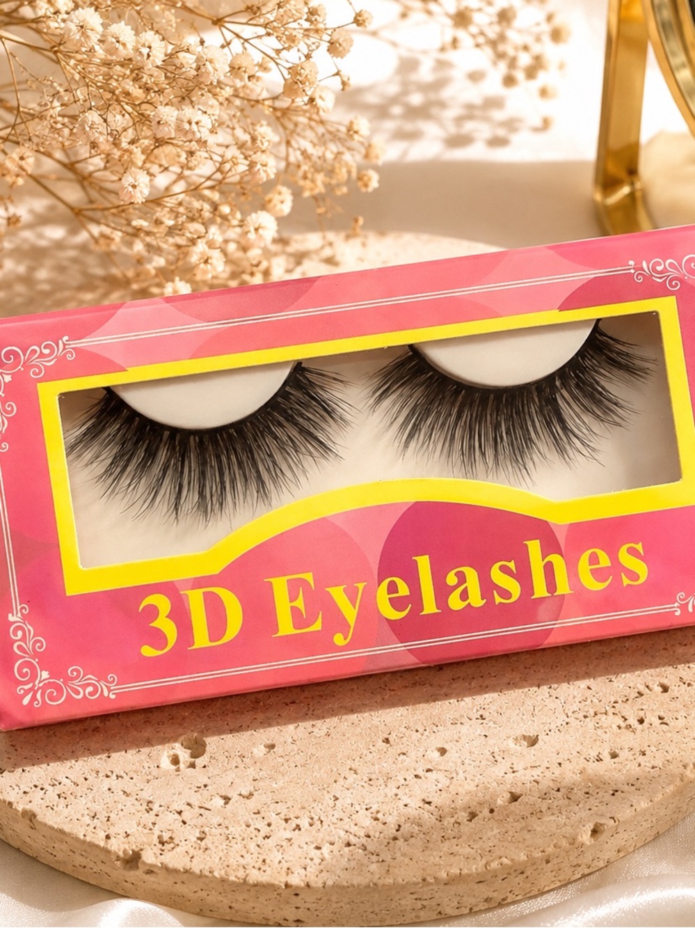 3D False Eyelashes - Black Dramatic Volume